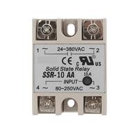 SSR -10AA 25AA 40AA AC Control AC SSR White Shell Single Phase Solid State Relay 24~380VAC TO 80~250VAC(10AA)