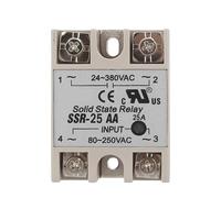 SSR -10AA 25AA 40AA AC Control AC SSR White Shell Single Phase Solid State Relay 24~380VAC TO 80~250VAC(25AA)