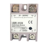 SSR -10DA/25DA/40DA Control AC boîtier blanc relais monophasé à semi-conducteurs entrée 3-32 VDC sortie 24-480 VAC I-50 dissipateur de chaleur (SSR-10DA)