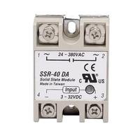 SSR-10DA SSR-25DA 30DA SSR-40DA 50DA 100DA 10A 25A 40A Solid State Relay Module 3-32V Input 24-380V AC Output(SSR-30DA)