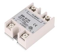 SSR-40DA Module Relais Monophasé DC-AC Solid State Relay avec Dissipateur de Chaleur 40A 3-32V DC / 24-380V AC