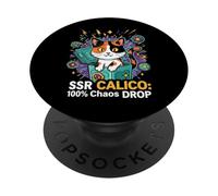 SSR Calico Cat 100% Chaos Drop Gacha Gaming Loot Box PopSockets PopGrip Adhésif