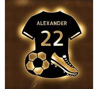 SSRUI Panneau néon LED personnalisé en jersey de football, décoration murale, alimentation USB, interrupteur à intensité variable, pour chambre à coucher, sportif, fête, bar, Noël, anniversaire