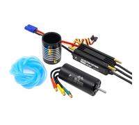 SSS 3660 V2 4-Pole Inner Rotor Brushless Motor with RTR Waterproof 120A/160A ESC EC5 Plug, Water Cooling Jacket, Silicone Tube Set for RC Racing Speed Boat(3660 KV2700+120A)