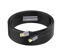 SSS·GRGB Câble d'imprimante USB 3.0 de 10 m, câble USB A vers USB B, 5 Gbit/s haut débit avec 2 amplificateurs de signal et cordon d'alimentation USB pour imprimantes, scanners, stations d'accueil