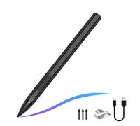 SSS·GRGB Stylet pour Microsoft Surface Pro9/8/X/7/6/5/4/3 Surface Go 3/2/1 Surface 3/Laptop/Studio/Book 4/3/2/1 avec 4096 Tilt Pressure Palm Rejection Fixation Magnétique Rechargeable Noir