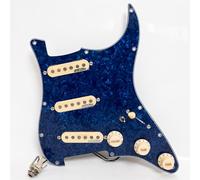 SSS Pickguard pré-câblé pour guitare Fender ST compatible avec les micros Wilkinson SSS Alnico 5 à bobine simple, pour guitare électrique Strat USA/Mexique (SN08)