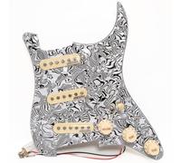 SSS Pickguard pré-câblé pour guitare Fender ST compatible avec les micros Wilkinson SSS Alnico 5 à bobine simple, pour guitare électrique Strat USA/Mexique (SN04)