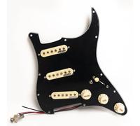 SSS Pickguard pré-câblé pour guitare Fender ST compatible avec les micros Wilkinson SSS Alnico 5 à bobine simple, pour guitare électrique Strat USA/Mexique (SN07)