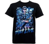 ssseeeewwwVVF John Carpenter Mens They Live T-Shirt Black XL