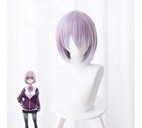 SSSS.GRIDMAN Takarada Rikka perruque de Cosplay bleu encre Shinjo Akane violet dégradé blanc perruque d'anime courte droite cheveux synthétiques Shinjo Akane