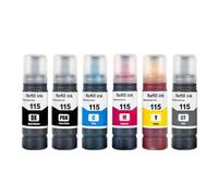SSUMCUWR 115 T115 T115 Basculé à Base de Recharge à Base d'eau Compatible avec L8160 L8180 Printeurs Ink Refill Universal Compatible avec imprimantes à Jet d'encre(1 Set (6X Bottle))