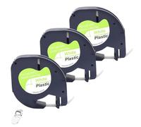 SSUMCUWR 3PCS 12 mm Multicolor Plastic Labe Tape Compatible avec LT100H LT-100T QX-50 Makers Makers Model 91331 91201(91331 3pack)