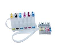 SSUMCUWR 6Color T0851-T0856 85N CISS System Compatible avec Stylus Photo 1390 et T60 Les imprimantes comprennent Une Puce d'arc