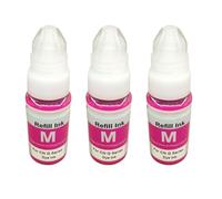 SSUMCUWR Cartouche d'encre GI190 GI290 GI390 GI490 GI590 GI690 GI790 GI890 GI990, Compatible avec G1000 G2000 G2400 G3400 G4400 G2810 G3800 G3810(3PCS Magenta)