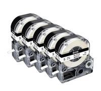 SSUMCUWR Lot de 2 Tubes adhésifs thermorétractables SU5S SU5Y SU11S SU11Y SU3W SU3Y compatibles avec l'étiqueteuse LW 300 LW400(5PK 5mm White)