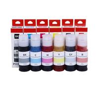 SSUMCUWR Recharge d'encre à Colorant GI-13 GI-23 GI-33 GI-43 GI-53 GI-63 GI-73 GI-83 Compatible avec imprimante G610 G510 G620 G540 G640 G550 G650 G670(1SET BK C M Y R GY)