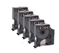 SSUMCUWR Ruban adhésif Compatible avec étiquettes 5-10-20PK 45013 D1 45018 45010 45023 12mm, Compatible avec l'imprimante LabelManager 160 280 350(5PK White on Black)