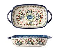 SSWH Cocotte en céramique avec poignées, cocottes pour four, plats de cuisson en porcelaine, plat cuisson,poêle lasagne profonde rectangulaire cuisine,ustensiles cuisson rectangulai(Size:1PCS,Color:C)