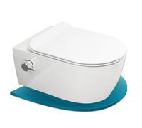 SSWW WC-douche suspendu sans bride avec buse intégrée et robinet, fonction bidet Taharet, revêtement nano, abattant softclose, eau chaude et froide, profondeur de chasse 52 cm designmoderne