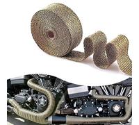 SSyang 1 pièces Isolant Thermique Bande avec 2.5 cm * 5 м Collecteur D'échappement Voiture Moto, Bande D'échappement en Titane, Pour les Collecteurs D'échappement de Moto, Couleur Titane