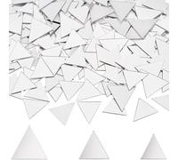 SSyang 200 pcs Triangle Forme Miroir Mosaïque Carrelage Petit Tear Drop Mirror Mini Craft Glass Tile DIY Teardrop for Art Wall Door Décorations pour la Maison(Argent)
