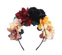 SSyang Couronne Fleur Cheveux, Fleur Bandeau Tiare, Fleur Fille Accessoires pour Cheveux, Rose Fleur Feuille Bandeau, Couronne de Fleurs, Serre Tete Fille, pour Festivals, Mariages, Fêtes