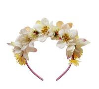 SSyang Strass Bandeaux Serre-tête en Cristal Bleu Marine Cerceau de Cheveux Fins Vintage de Pierres Précieuses Accessoires de Coiffure Bandeau Diy 15 * 13 * 3cm pour Femmes et Filles(or)