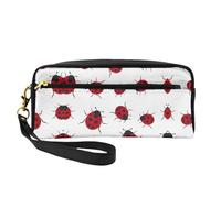 SSYGHT Seven Star Trousse de toilette en cuir avec imprimé coccinelle - Petite trousse de toilette de voyage pour femme - Réutilisable - Avec fermeture éclair - Noir - Taille unique, Noir , Taille