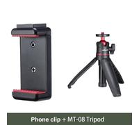 ST-07 avec Mont-08 - Ulanzi froid chaussure téléphone pince avec extensible bâton trépied 1/4 vis support pour téléphone au Microphone pour vlog