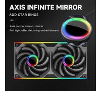 ST-ALL-IN-ONE ARGB PC Fan,Single Frame Fan Unit with Speed Display (2,BK RF,Infinite Mirror)