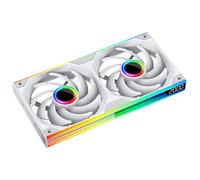 ST-ALL-IN-ONE ARGB PC Fan,Single Frame Fan Unit with Speed Display (2,WH,Infinite Mirror)