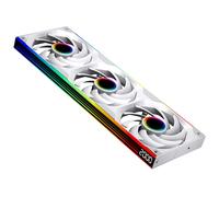 ST-ALL-IN-ONE ARGB PC Fan,Single Frame Fan Unit with Speed Display (3,WH,Infinite Mirror)