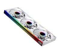 ST-ALL-IN-ONE ARGB PC Fan,Single Frame Fan Unit with Speed Display (3,WH RF,Infinite Mirror)