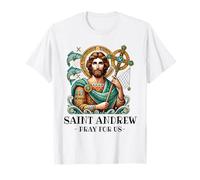 St Andrew Pêcheur Patron des Pêcheurs Saint Catholique T-Shirt