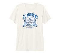 St Andrews Couronne de chardons de Golf écossais Bleu T-Shirt Haut de Gamme