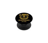 St Andrews Couronne d'Écosse et Lion Rampant Imprimé Doré PopSockets PopGrip Adhésif