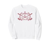 St Andrews Scotland Est. 1522 Couronne de Clubs croisés Cardinal Sweatshirt