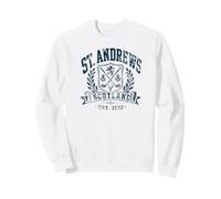 St. Andrews Scotland Golf Chardons/Couronne Bleu Marine Vieilli Sweatshirt