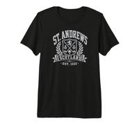 St. Andrews Scotland Golf Chardons et Couronne Gris T-Shirt Haut de Gamme