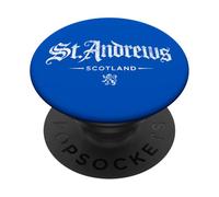St. Andrews Scotland Rampant Lion Gothique imprimé Blanc Vieilli PopSockets PopGrip Adhésif