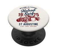 St. Augustin Florida Retro Hotrod Surf Design PopSockets PopGrip Adhésif