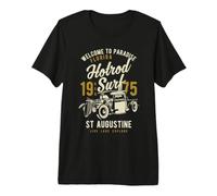 St. Augustin Florida Retro Hotrod Surf Design T-Shirt Haut de Gamme