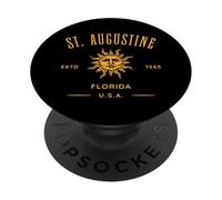 St Augustin Floride Vintage Design Souvenir PopSockets PopGrip Adhésif