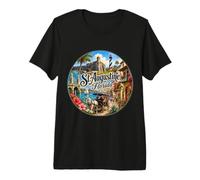 St Augustine FL Floride USA Plus Vieille Ville T-Shirt Haut de Gamme