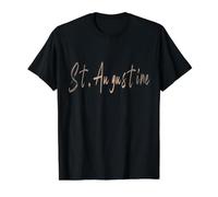 St. Augustine Florida Design Vintage et élégant T-Shirt Graphique avec Valeur, Homme, Noir, M