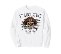 St. Augustine Florida Pirate Skull Since 1565 Noir Sweatshirt