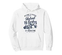 St. Augustine Florida Retro Hotrod Surf Design Vieilli Sweat à Capuche