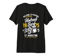 St. Augustine Florida Retro Hotrod Surf Design Vieilli T-Shirt Haut de Gamme
