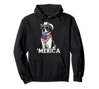 St. Bernard Drapeau Américain Bandana Chapeau Cowboy Lunettes de Soleil Sweat à Capuche